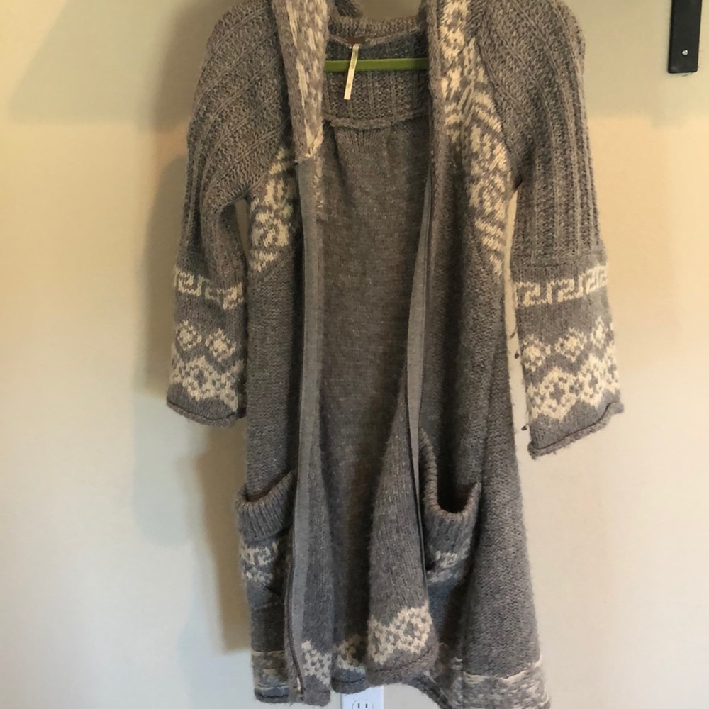 Vintage Free People zip up cardigan